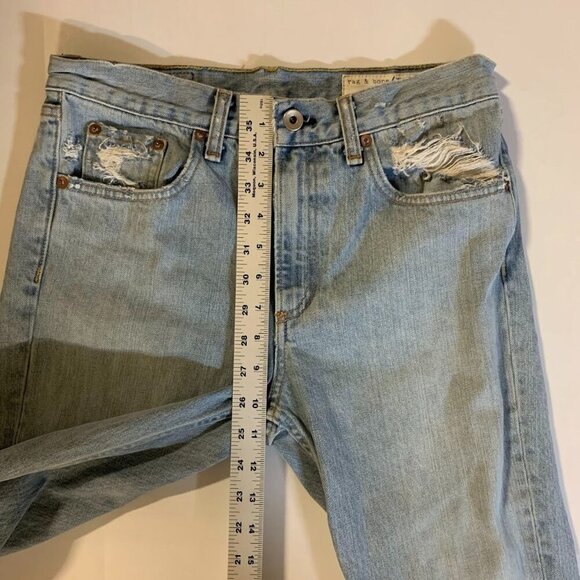 Rag‎ & Bone Women's Marilyn High Waist Distressed Raw Hem Jeans In Union Size 26 - Picture 14 of 15